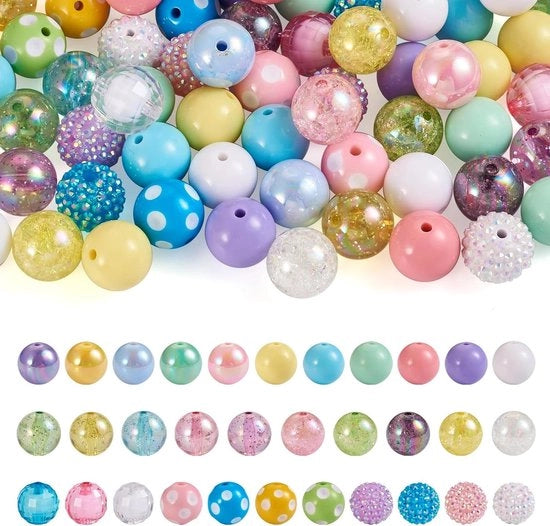 Set di perle in gomma spugnosa premium - DIY maniglia da chiave con perle a punti rossi - Materiali per gioielli artigianali