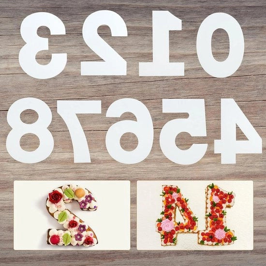 Set di 9 diverse forme per biscotti e torte in forma numerica - torte, biscotti, matrimonio, compleanno