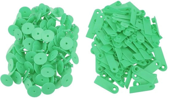 Etichette per animali 100 pezzi - Etichette TPU trasparenti - Opzioni di marcatura - Identificazione - Utilizzo multifunzionale - Etichette per animali