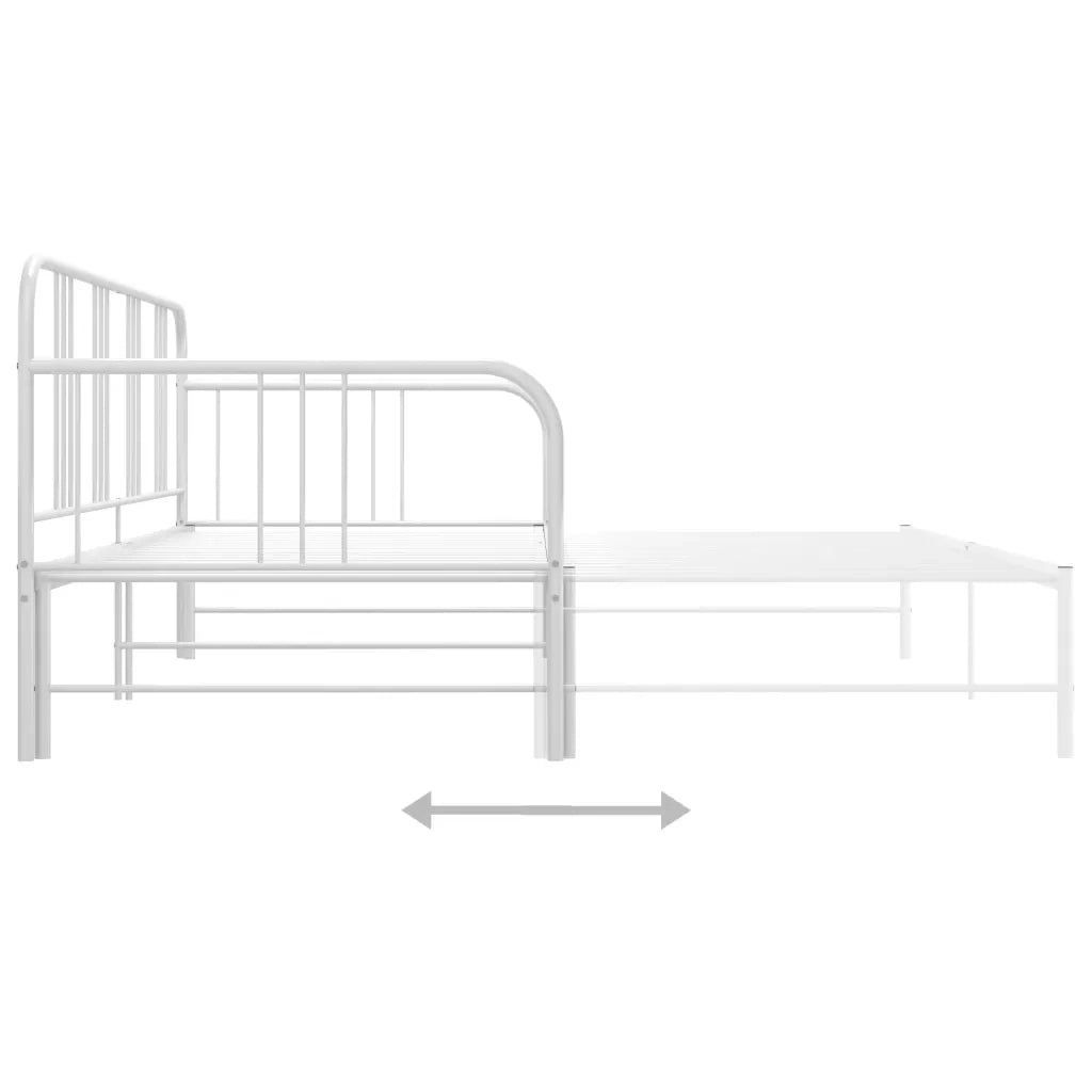 Telaio Divano Letto Estraibile Bianco in Metallo 90x200 cm 324753