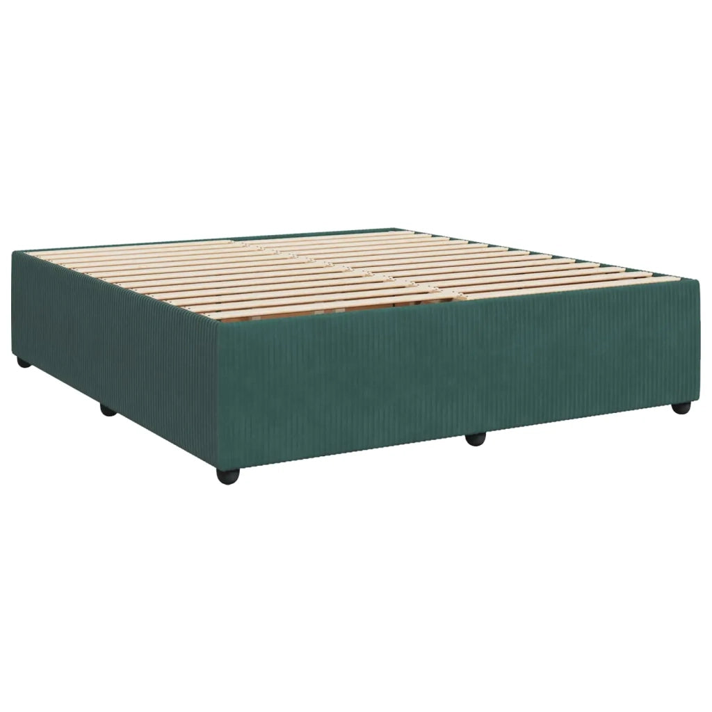 Letto box spring con materasso Verde Scuro 180 x 200 cm Velluto 3451724