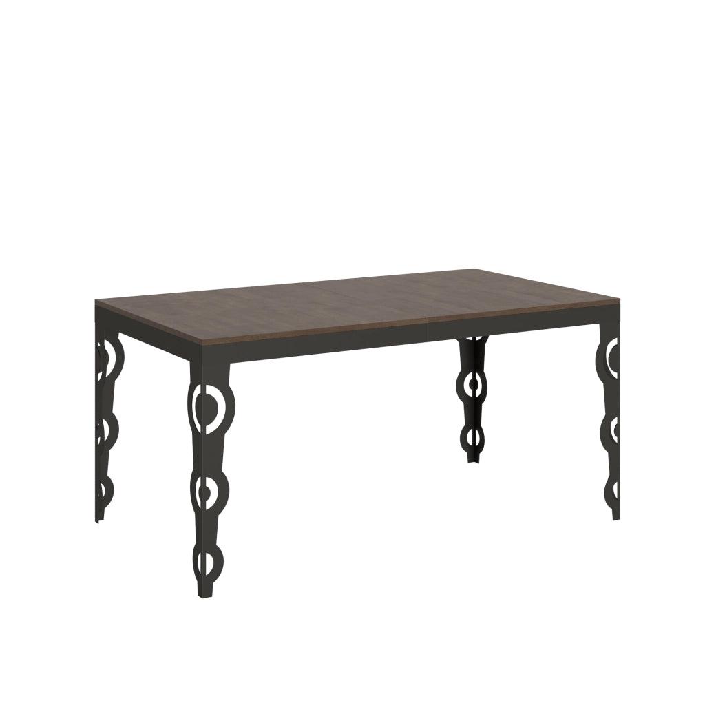 Tavolo allungabile 90x160/264 cm Karayan Evolution Noce telaio Antracite