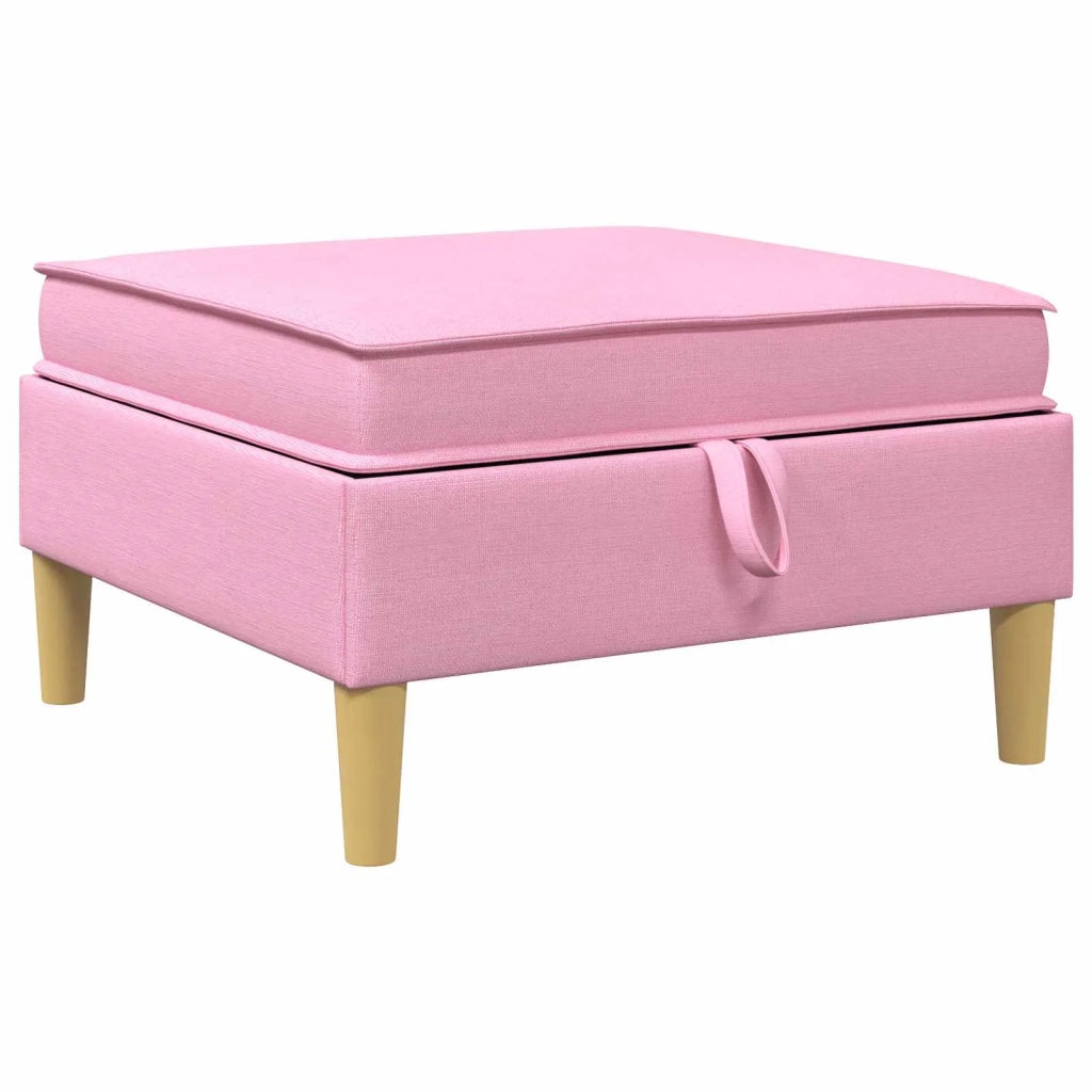 Set di mobili per il soggiorno con cuscino 4 pcs Rosa Tessuto 3413725