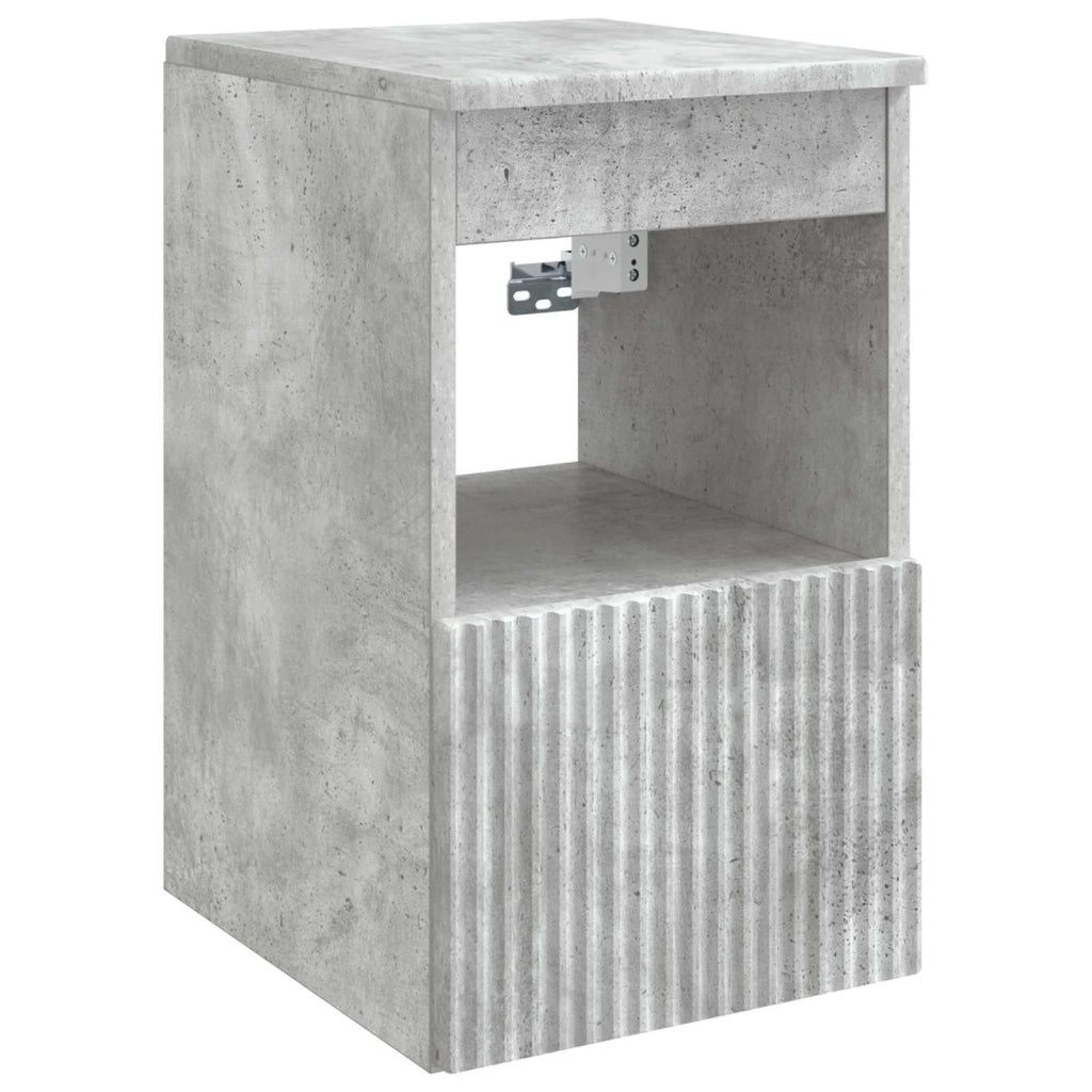 Set di Armadi da Bagno 4 pz Grigio Cemento Legno ingegnerizzato 3406458