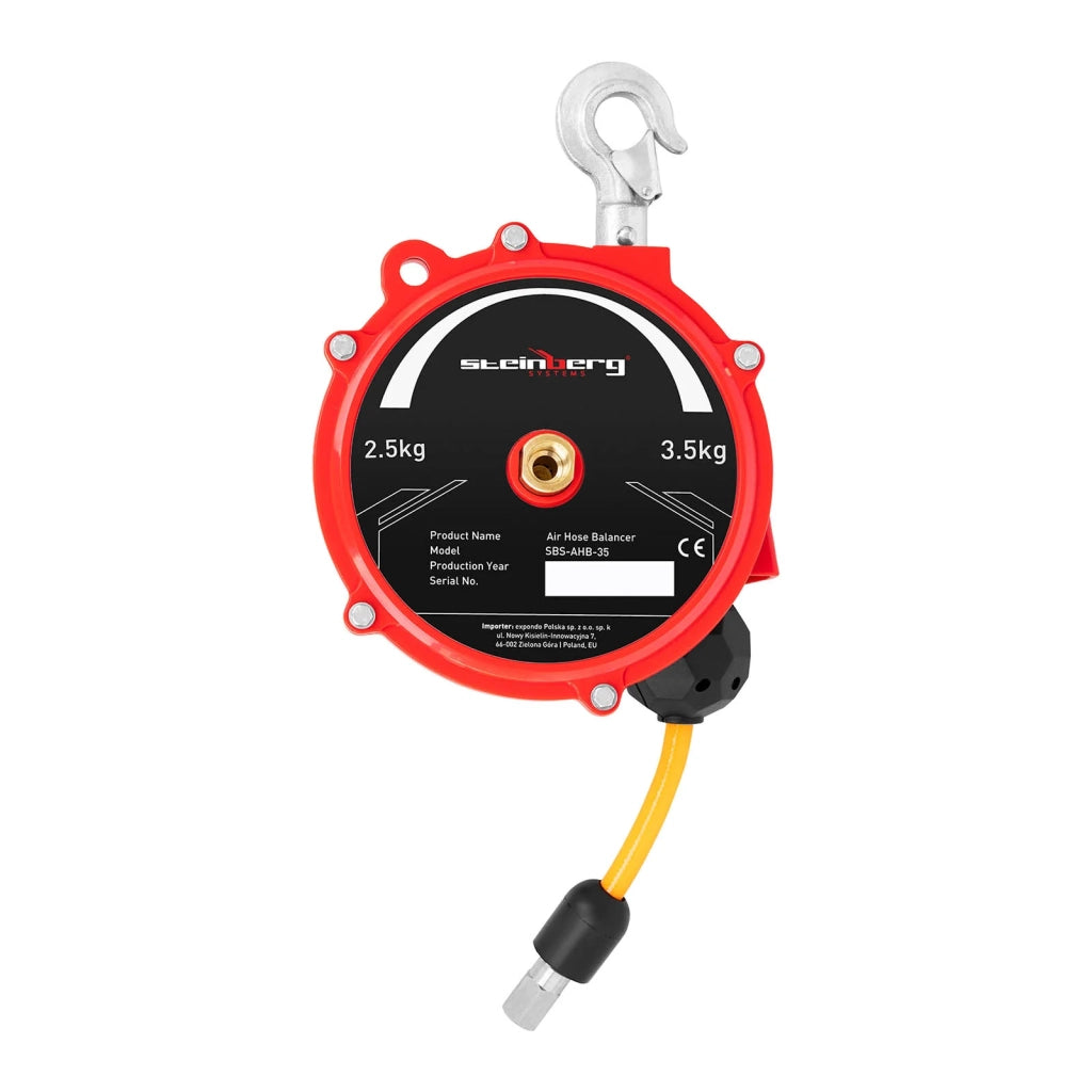 Avvolgitubo pneumatico per bilanciamento del carico compensatore di aria compressa 2,5 - 3,5 kg 1,3 m (2,5 - 3,5 kg lunghezza tubo: 1,3 m dimensioni tubo: 8 x 12 mm) 14_0006795