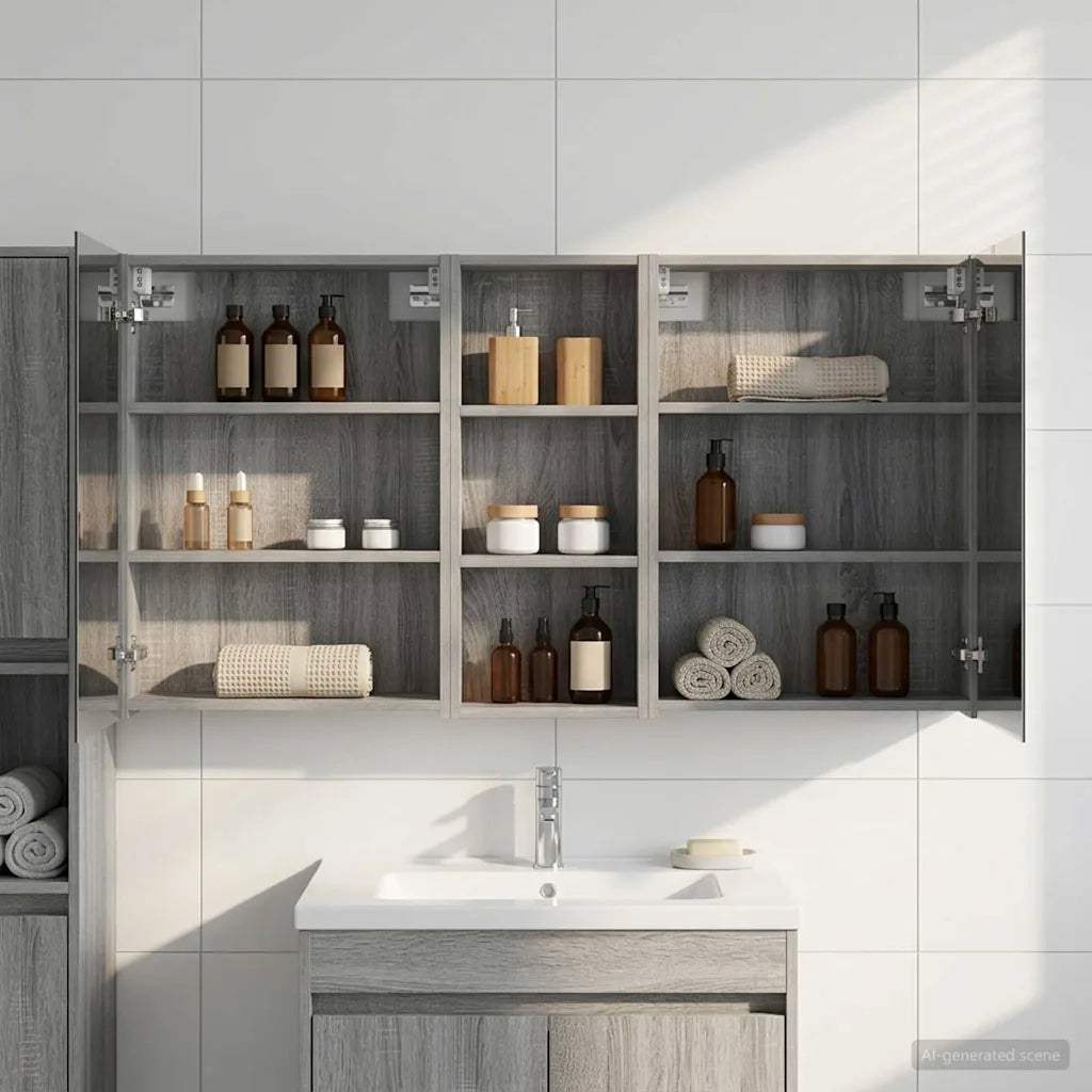 Set di Armadi da Bagno con lo scaffale 3 pcs 130 x 14,5 x 70 cm 3403765