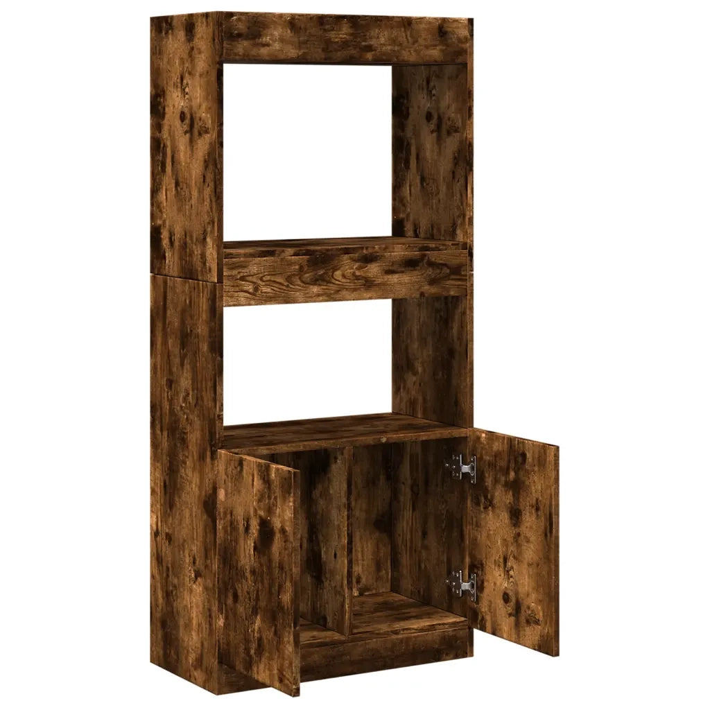 Credenza Rovere Fumo 63x33x140 in Truciolato 855110