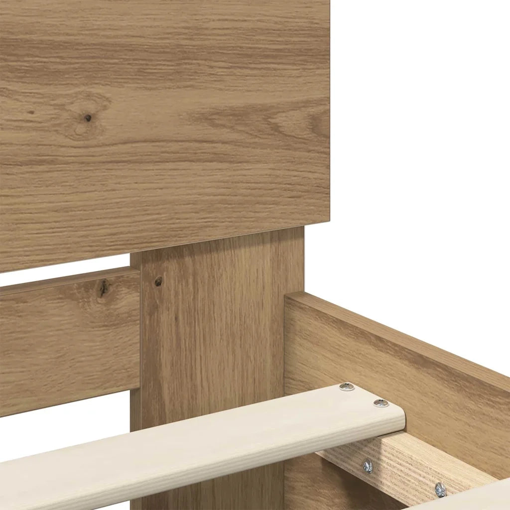 Struttura del letto Rovere artigianale 135 x 190 cm 3403575