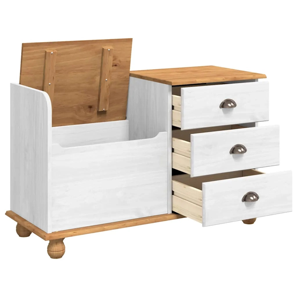 Panchina con contenitore ASKIM Bianco 100 x 39 x 62 cm 4105441