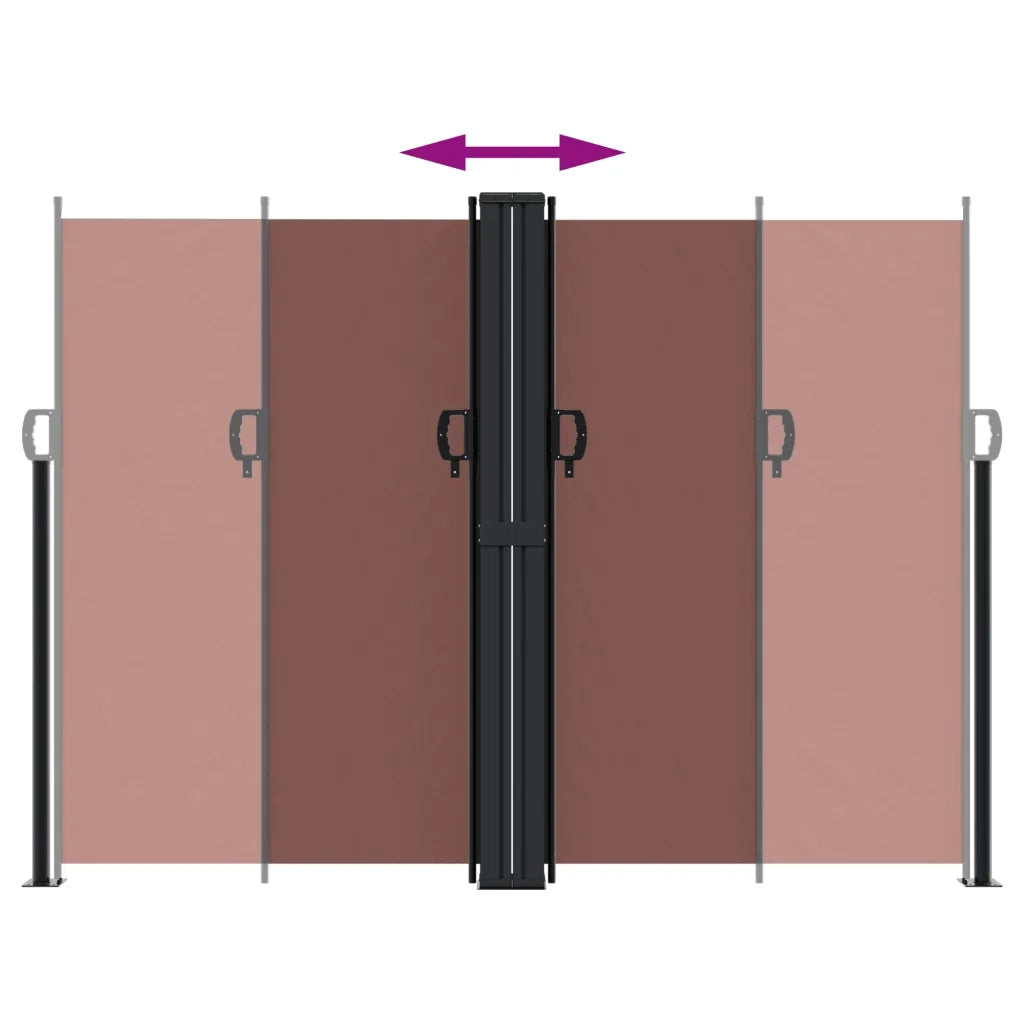 Tenda da Sole Laterale Retrattile-Tenda parasole per balcone per giardino Marrone 180x1000 cm 499688