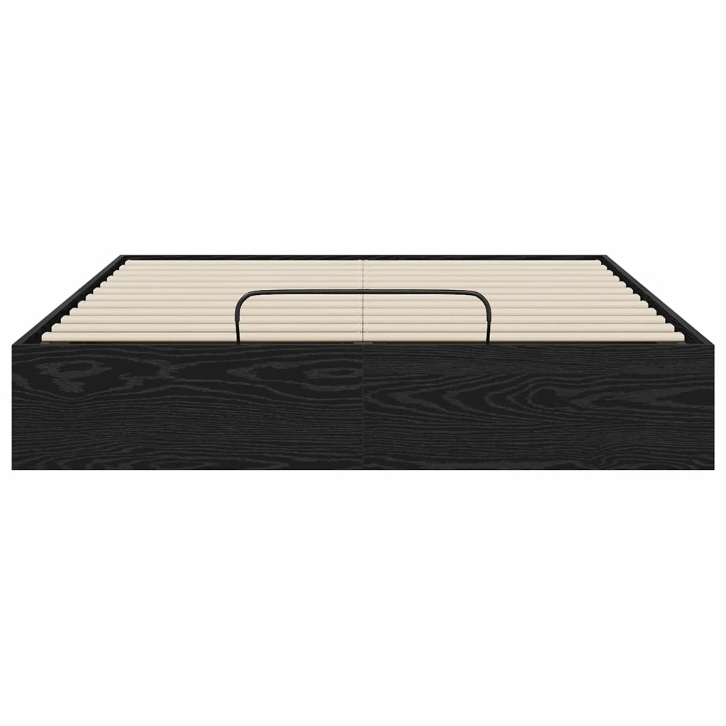 Letto ottomano Rovere Nero 193 x 120 x 25 cm Truciolare