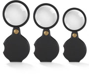Verglasso 10x - Mini Verglasso - Opvougalleggio - Rotativo - Portatile - Ottica di alta qualità - 3 pezzi - Microscopio