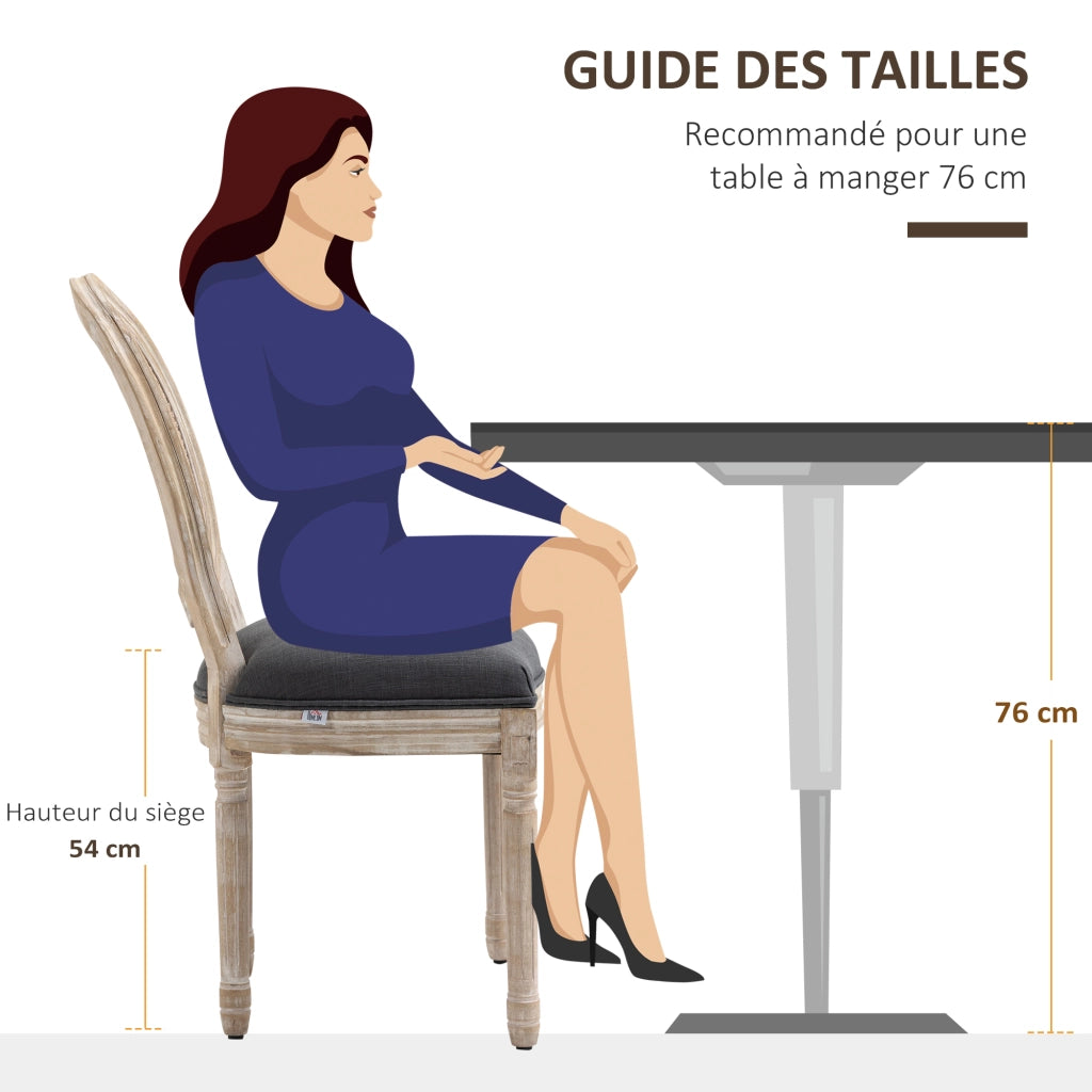 Sedia da Pranzo in Legno Massello ¨C zephmum ¨C Stile Retr¨°, Patinato