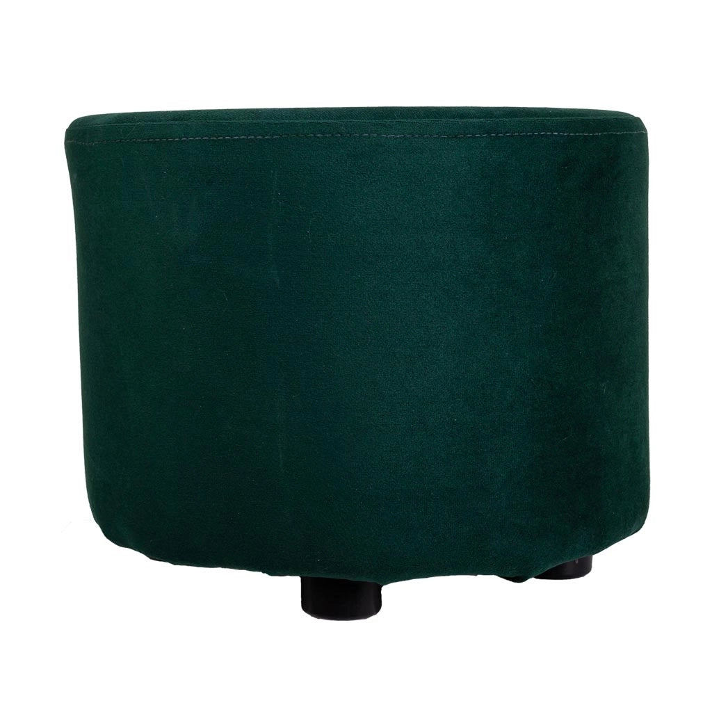 Sgabello in legno rivestito verde 30x24h