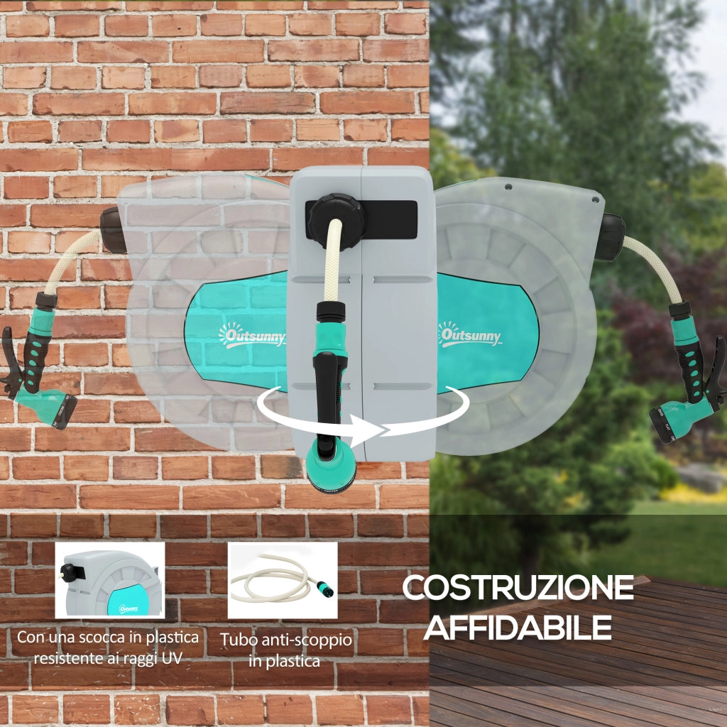 Avvolgitubo Automatico da Parete e Portatile ¨C Xylo ¨C 30+2m Verde 7 Getti