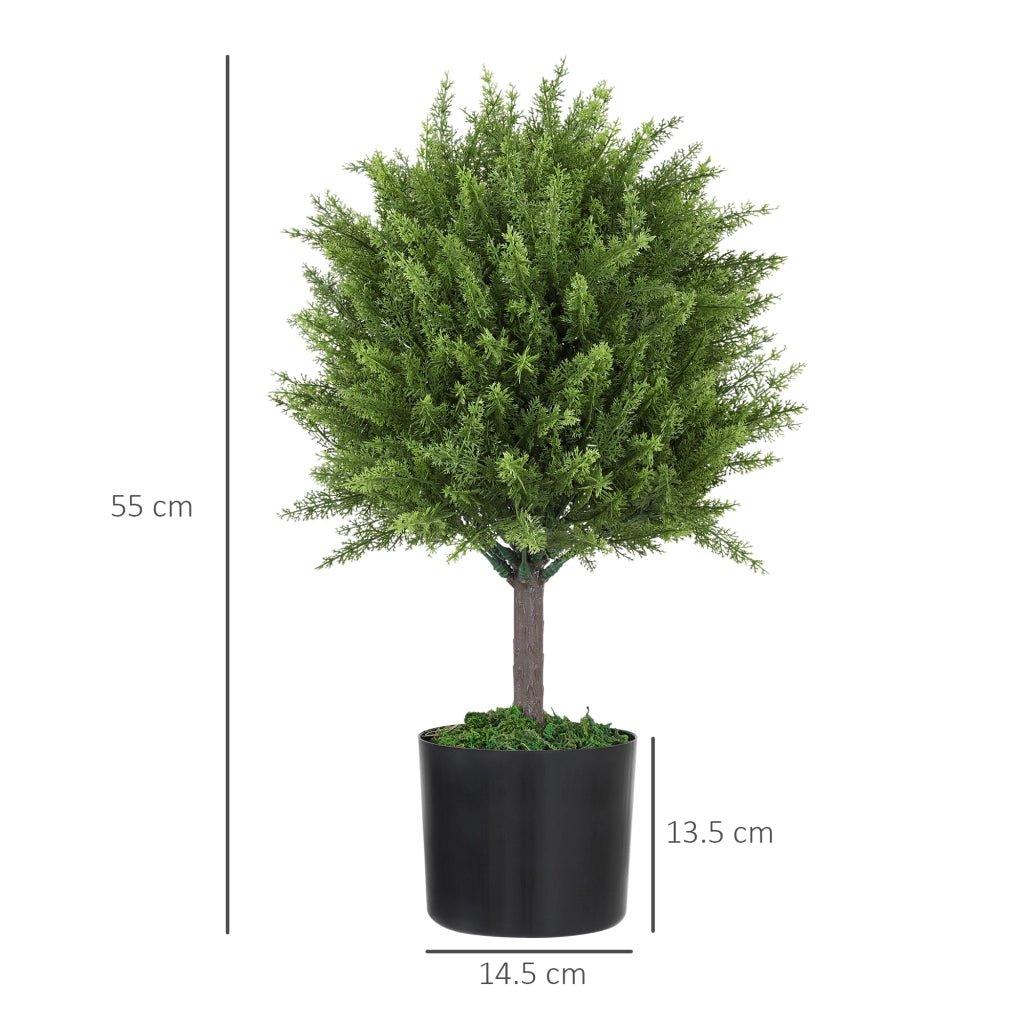 Albero Cedro Finto con Vaso ¨C Zephmum ¨C Verde 55 cm