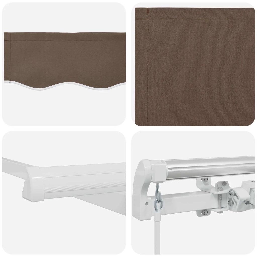 Tenda retrattile Tortora 300 x 250 cm Poliestere e Alluminio 3425834