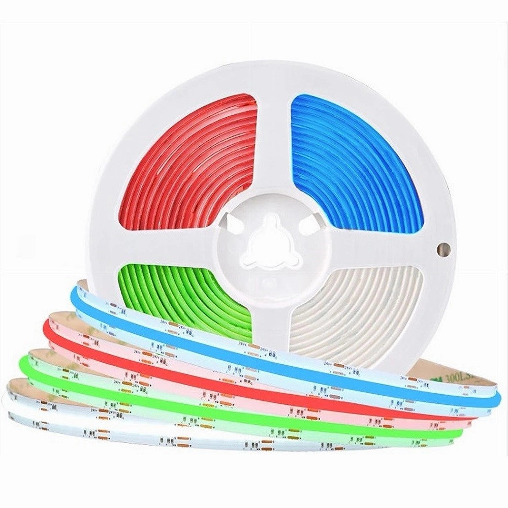Trade Shop - Striscia Led Cob Bobina 5mt Flessibile Dc 24v Varie Temperature Colore Cob-24v-320 -