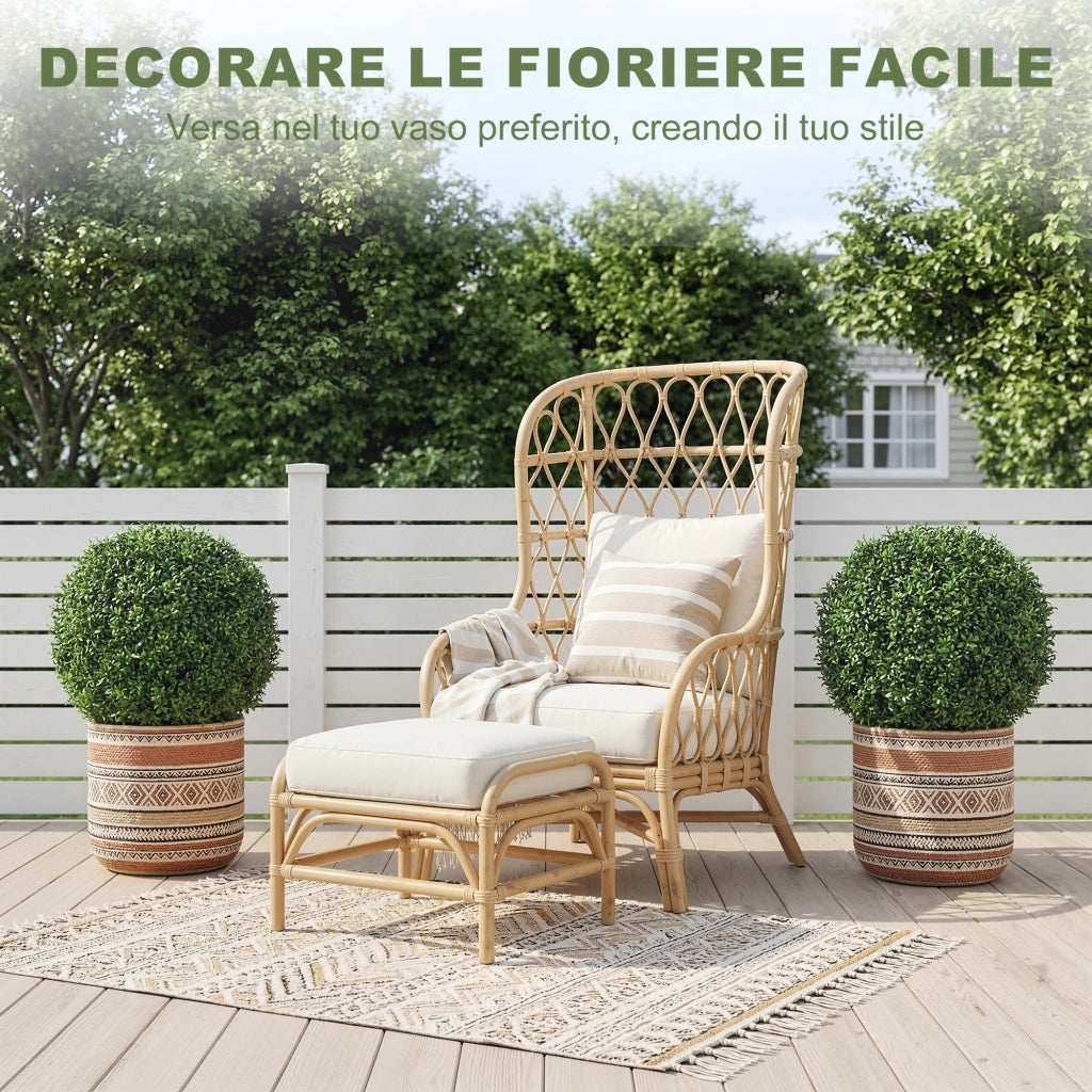 Topiaria Artificiale Bosso ¨C Minimal ¨C Verde 42 cm