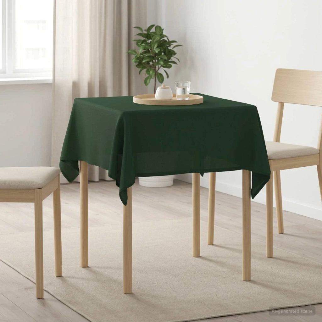 Tovaglia da Tavolo Quadrato Verde Scuro 110 x 110 cm 42039941