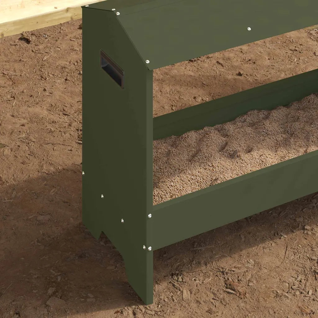 Mangiatoia per polli Verde oliva 81 x 32 x 53,5 cm 874619
