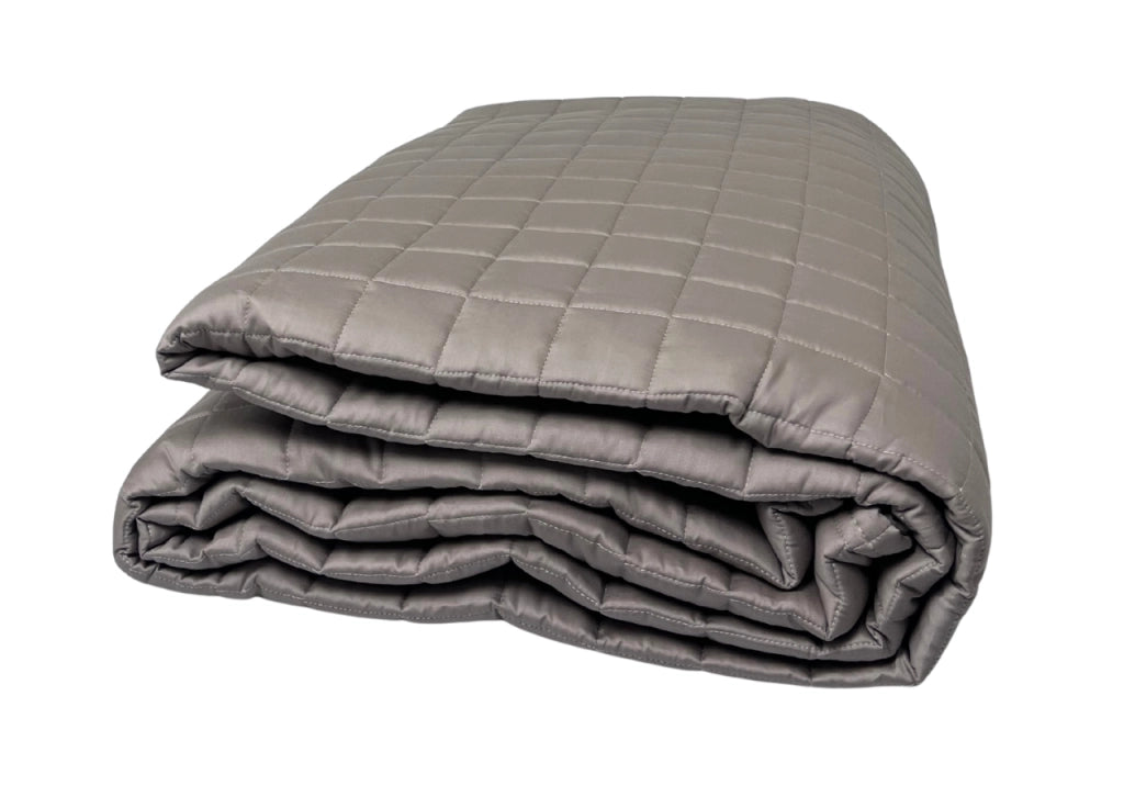 Quilt Trapuntino Piumino Estivo 100gr/mq Raso Cotone Tinta Unita Matrimoniale - Matrimoniale - Tortora