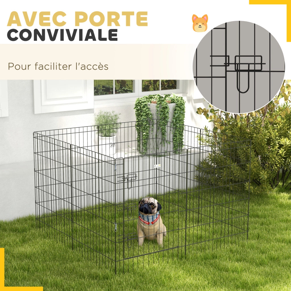 Recinto modulabile per animali piccoli ¨C zephmum ¨C 61x91 cm nero