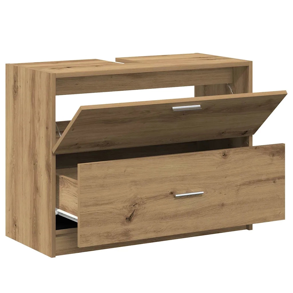 Mobile da Bagno | Armadio da bagno con cassetto Rovere artigianale 78 x 37 x 59 cm