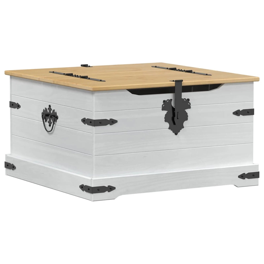 storage box Bianco 78 x 78 x 45 cm Pino massello CFW5963281