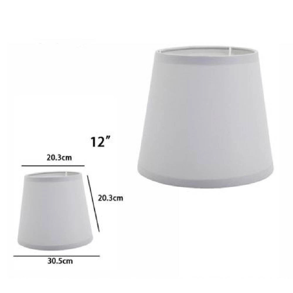 Trade Shop - Paralume Conico Cilindro Cappello Ricambio Per Lampada E Applique In Tessuto Tnt - Grigio   -12"   -