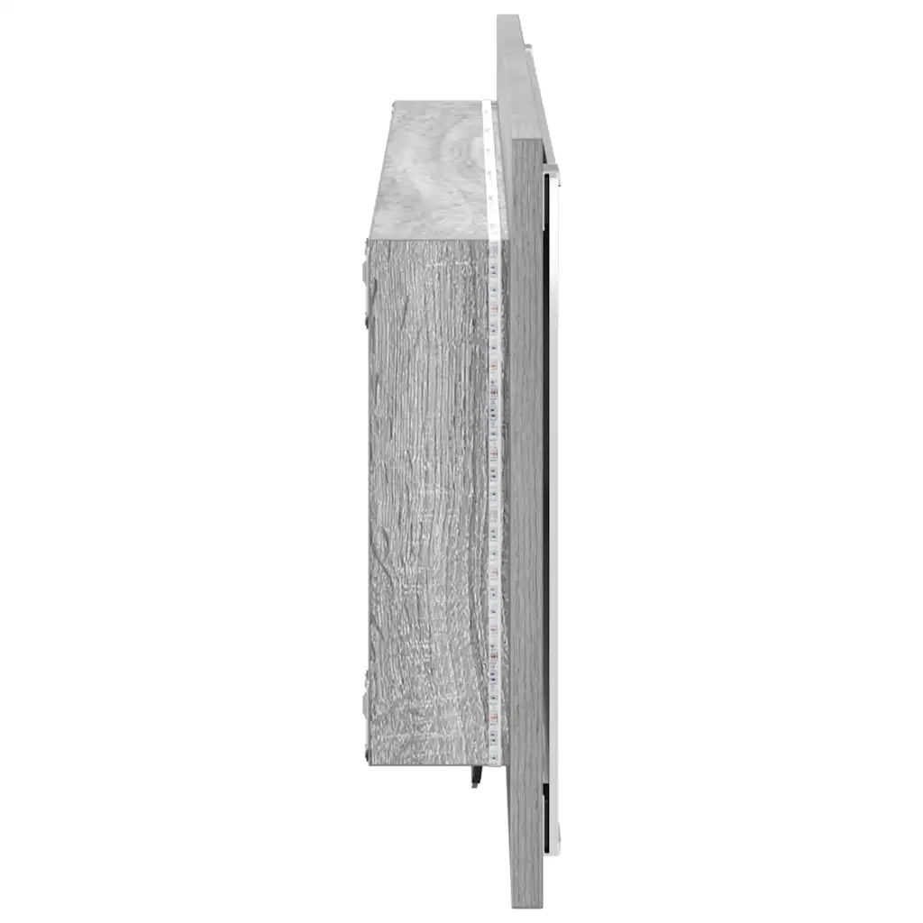 Specchio Grigio Sonoma 90 x 8,5 x 37 cm Legno multistrato