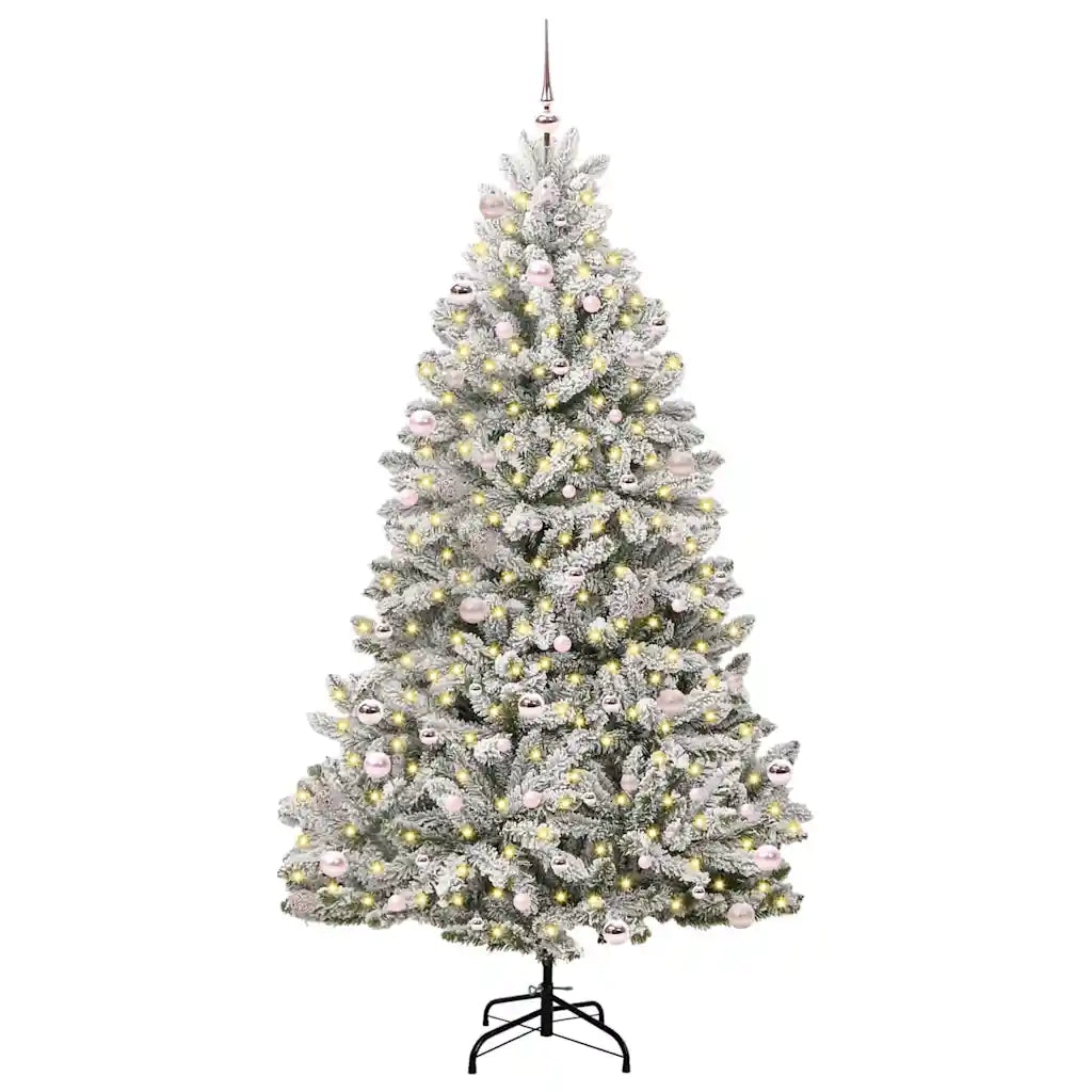 Albero di Natale artificiale con 300 LED Verde e Bianco 240 cm 3395768