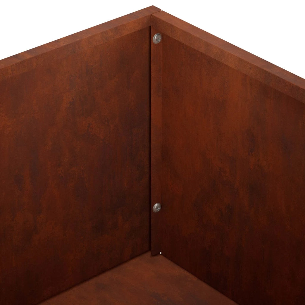 Vaso da giardino 2 pz Ruggine 50 x 30 x 49 cm Acciaio Corten 8005819