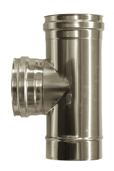 Canna fumaria parete doppia coibentata inox raccordo t 90   dn 180/230