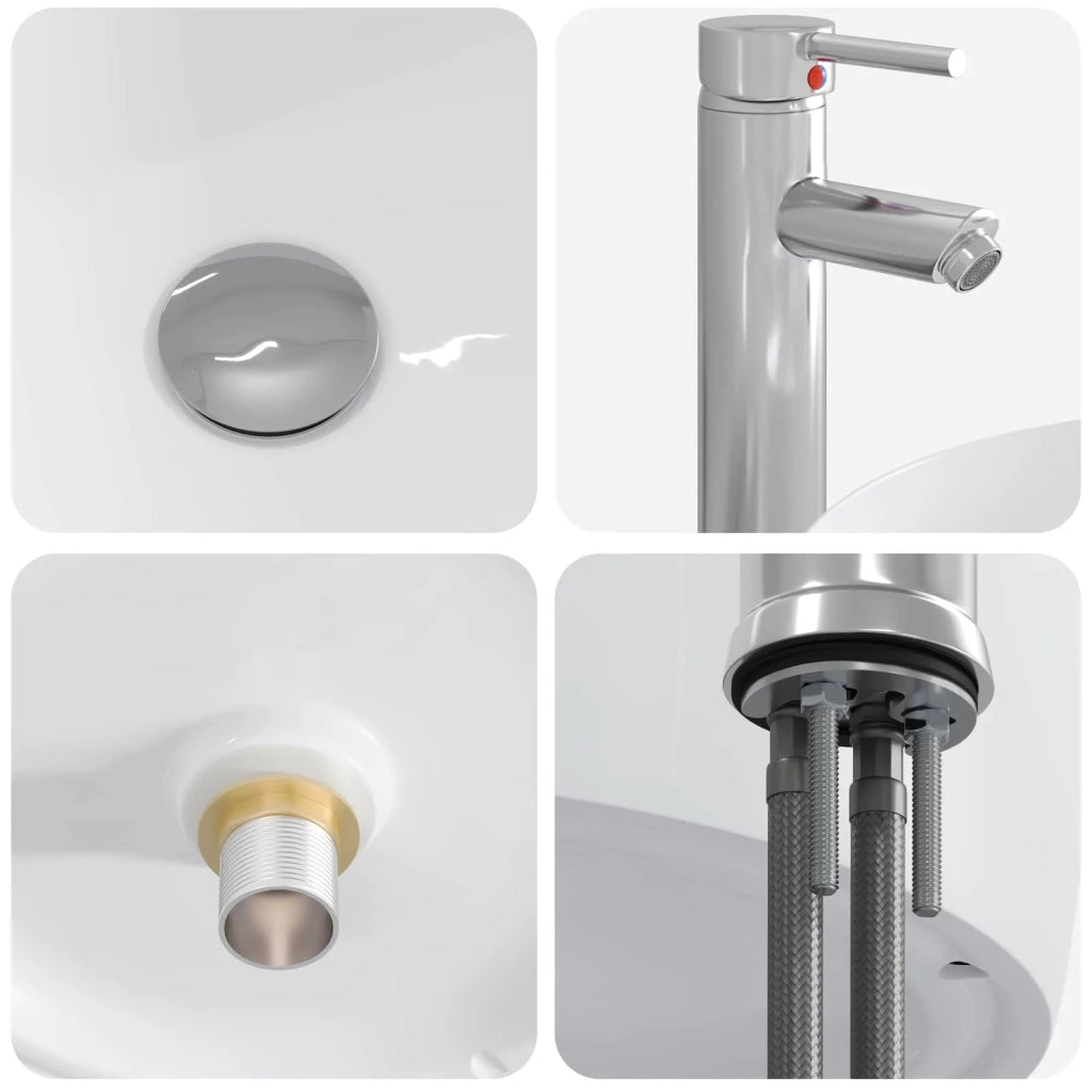 Set di mobili per il bagno 4 pcs Bianco 3407023