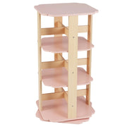 Libreria girevole per bambini 48 x 48 x 95,5 cm facile accesso 3 livelli design giocoso in MDF rosa 20_0010711