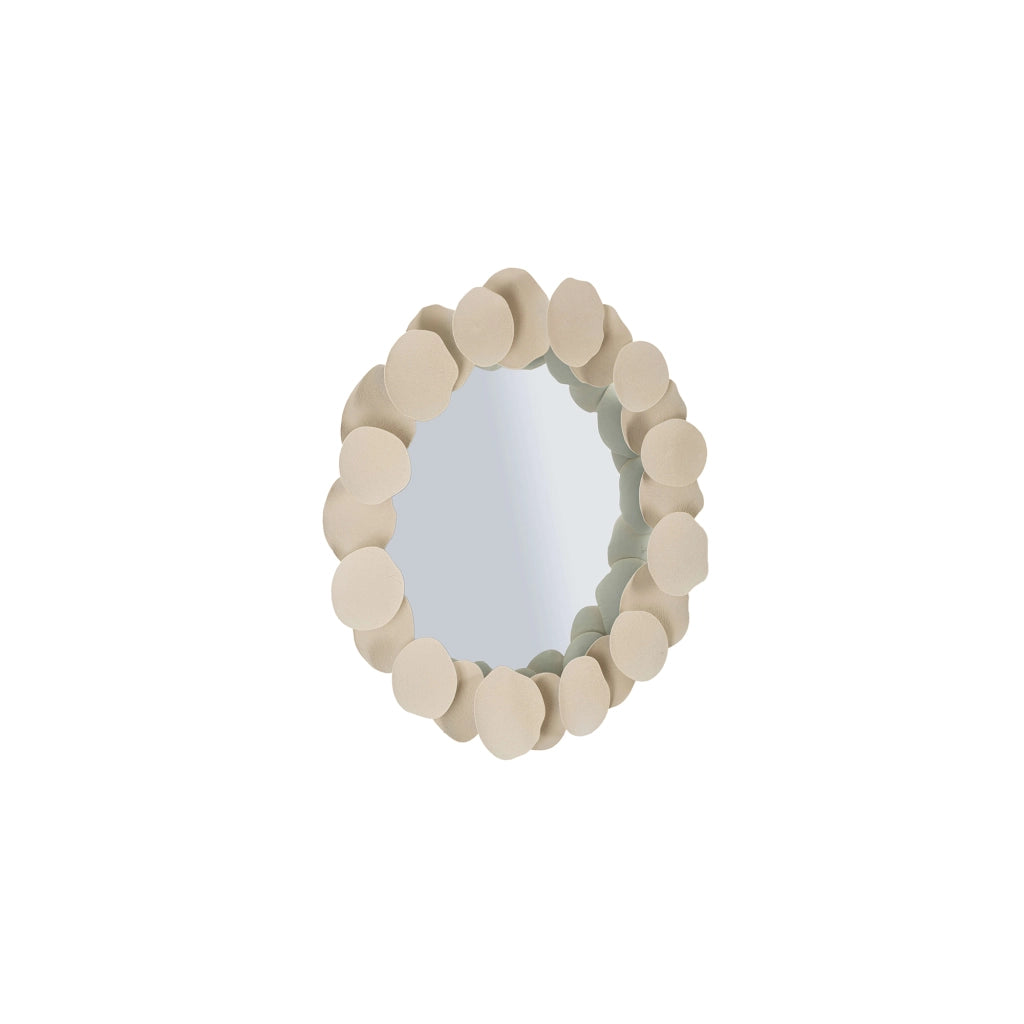 Dakate, Specchio Cornice Effetto Pietra, 85x85h cm Beige