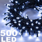 Trade Shop - Catena Luminosa 500 Luci Led Lucciole Colore Bianco Con Controller Uso Interno -
