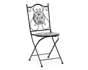 Sedia Piegh Mykonos - Struttura in Acciaio e Piano in Ceramica - 120x80x75 cm
