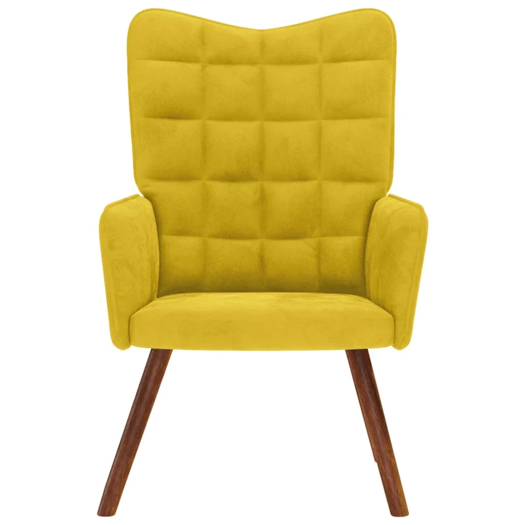 Divano Sedia-Poltrona Relax Giallo in Velluto 885431