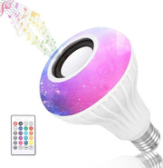 Lampada a LED Bluetooth con base E26, RGBW, controllo a distanza, diffusore LED con altoparlante Bluetooth integrato per bar, camera da letto, ristorante, 100-240V