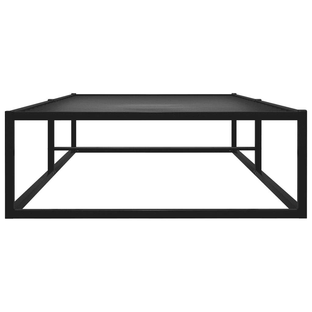 Letto singolo | Letto per adulti | Giroletto Nero in Metallo 100x200 cm