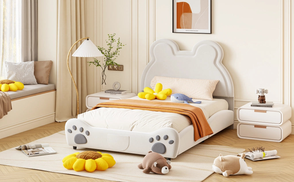letto imbottito velluto bianco 140 x 200 cm