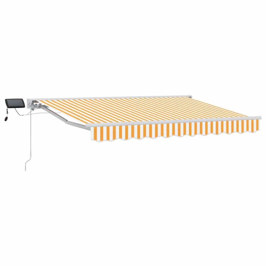 Cornice per Tenda Manuale con LED Giallo e Bianco 3,5 x 2 m 3420536