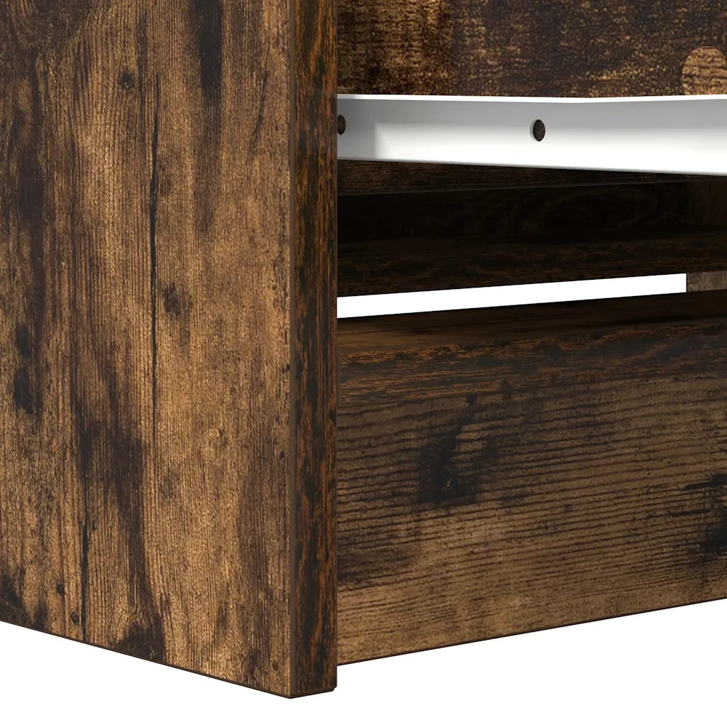 Mobile TV Rovere Fumo 80x35x54 cm in Legno Multistrato 861791
