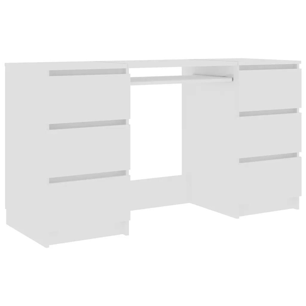 Scrivania Bianca 140x50x77 cm in Legno Multistrato 800810