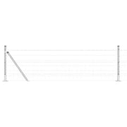 Recinzione da Giardino | Recinzione con Posto Argento 0,6 x 50 m Acciaio