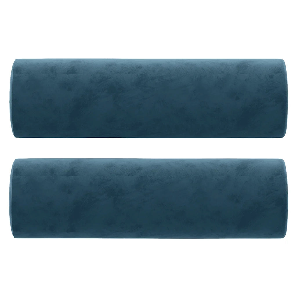 Divano a 2 Posti con Cuscini-Sofa 2 Posti con Cuscini Blu 140 cm in Velluto 110943