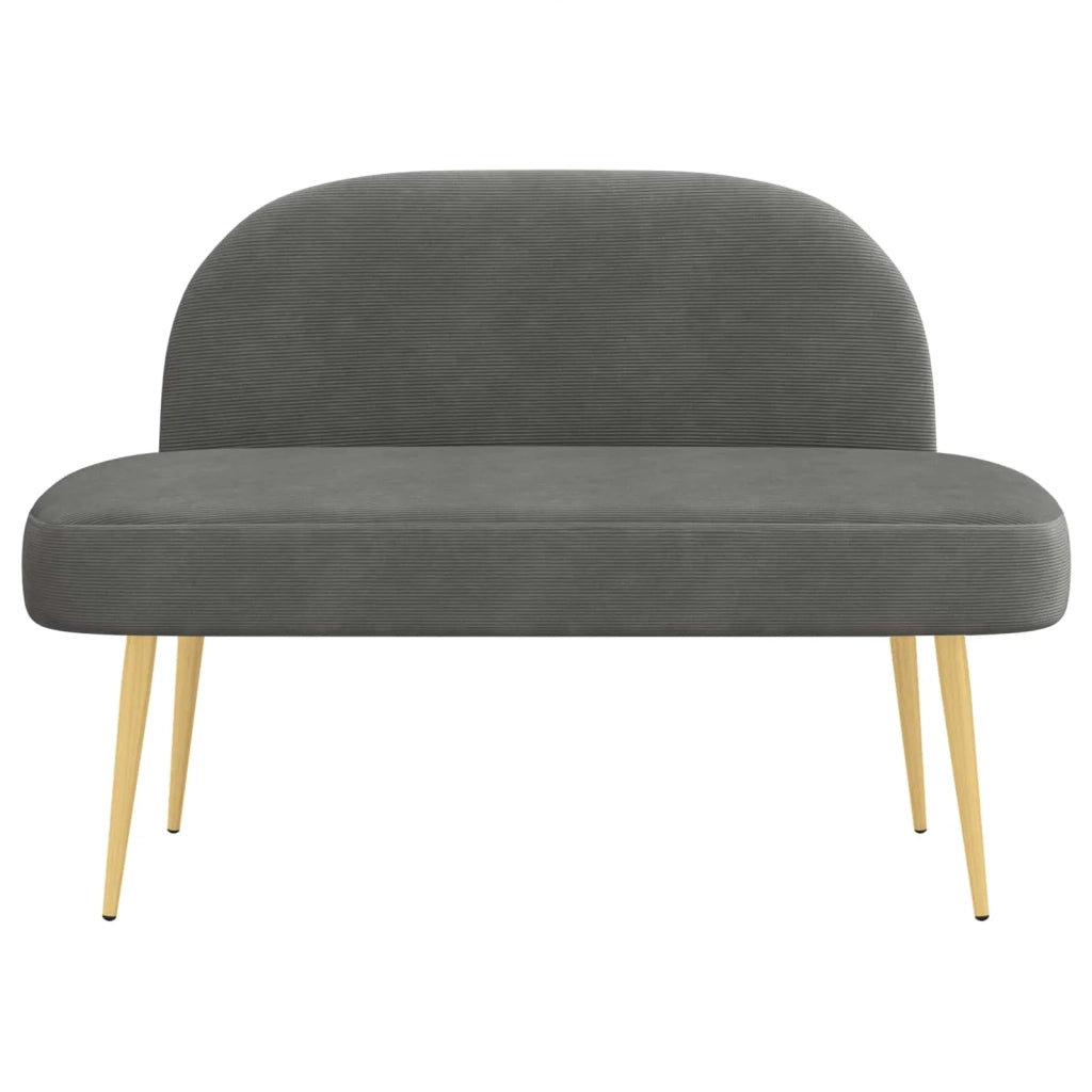 Panchina imbottita con schienale Grigio scuro 110 x 60 x 76 cm 42040777