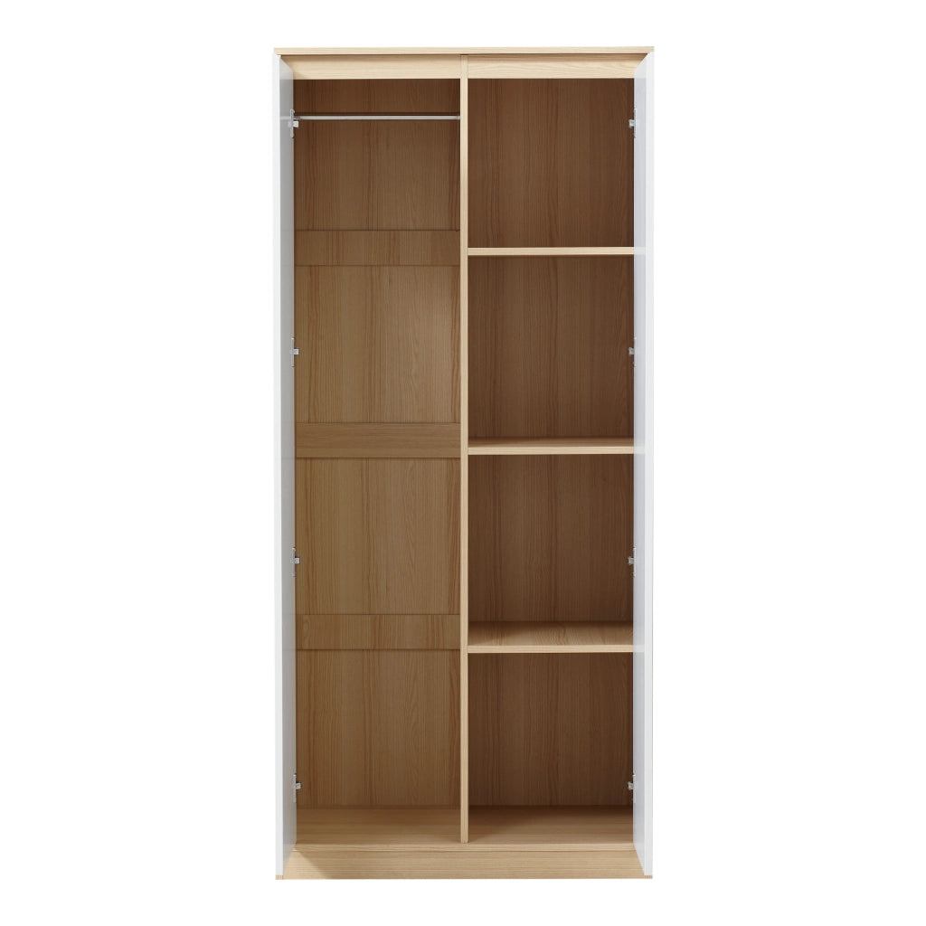 Armadio Guardaroba Bastheim 176 x 80 x 52 cm Effetto Rovere [en.casa]